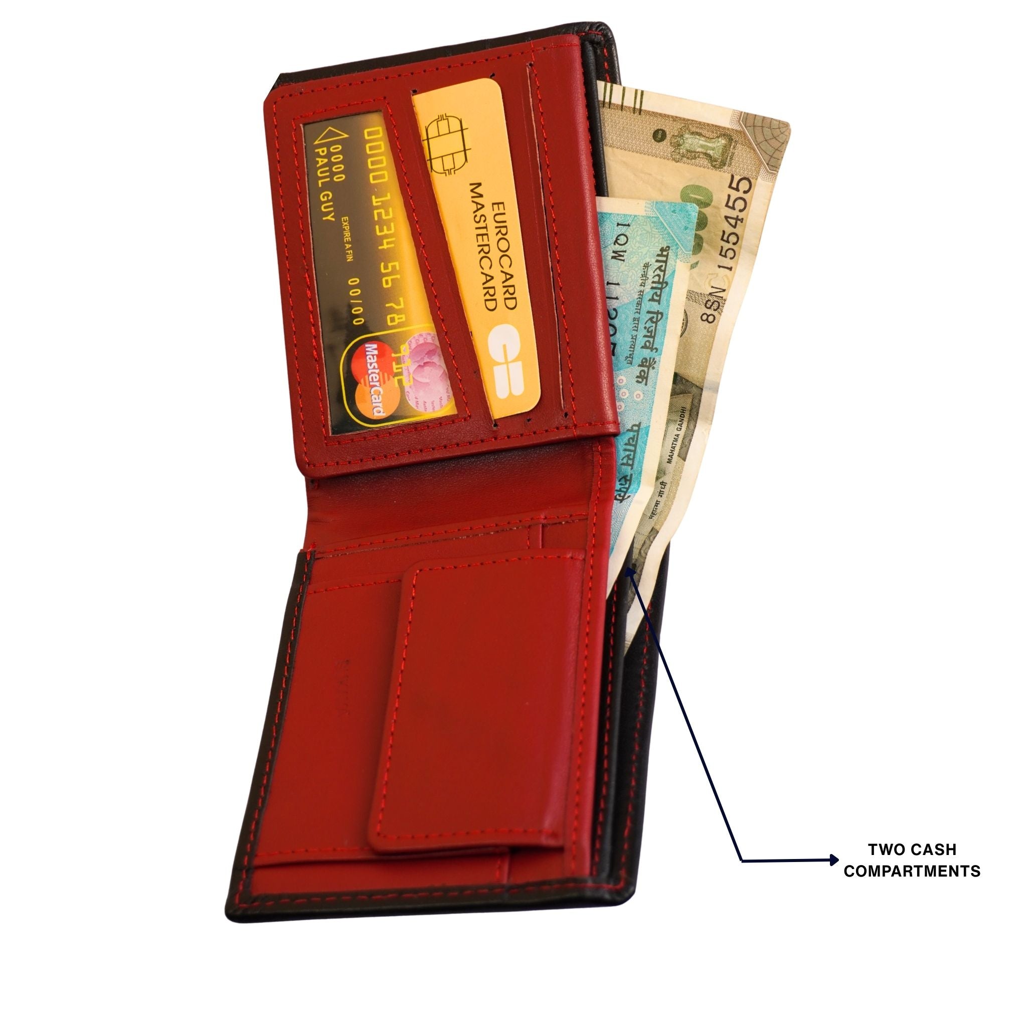 Bukaya Men’s Genuine Leather Bifold Wallet Black