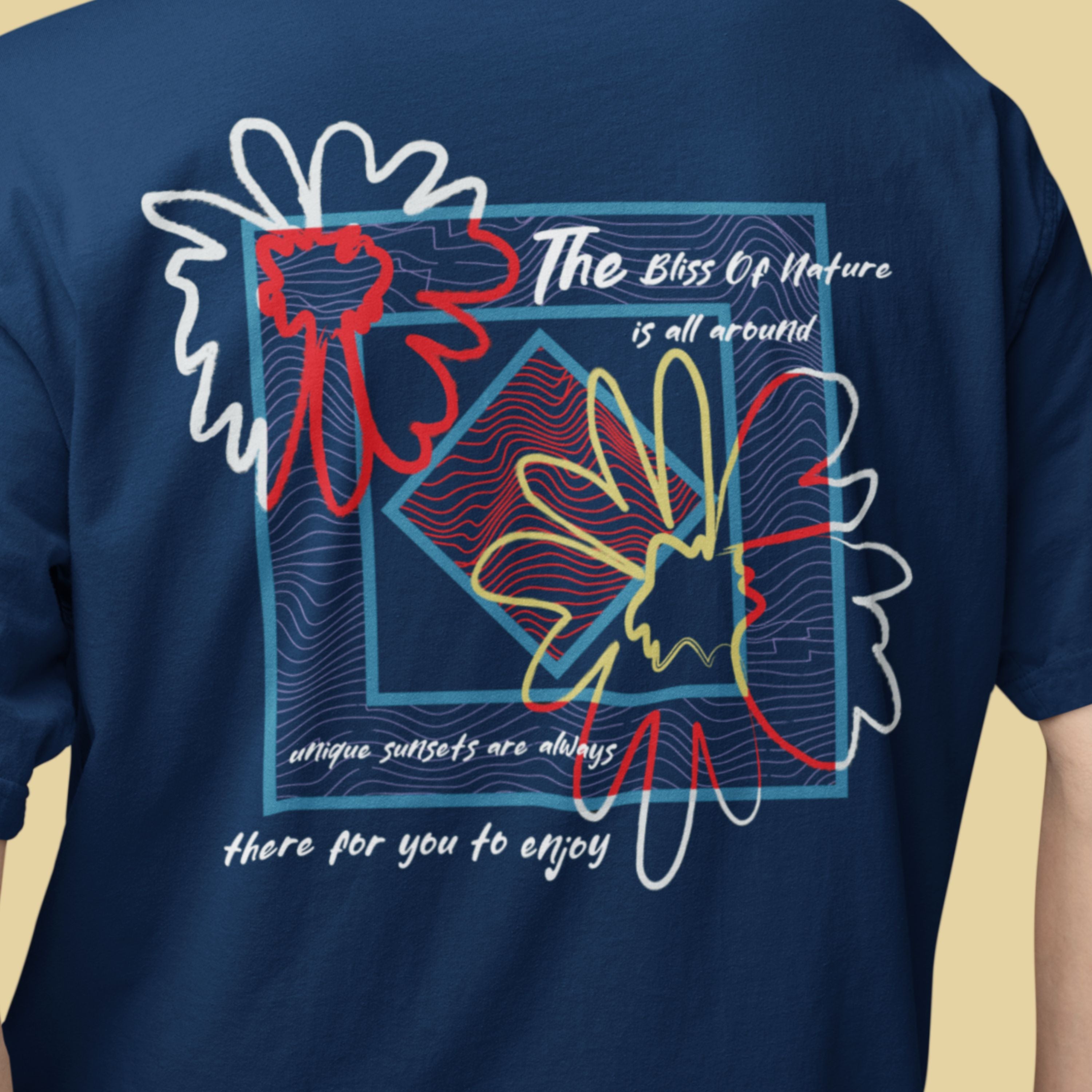 Premium Oversized T shirt - Abstract Flowers