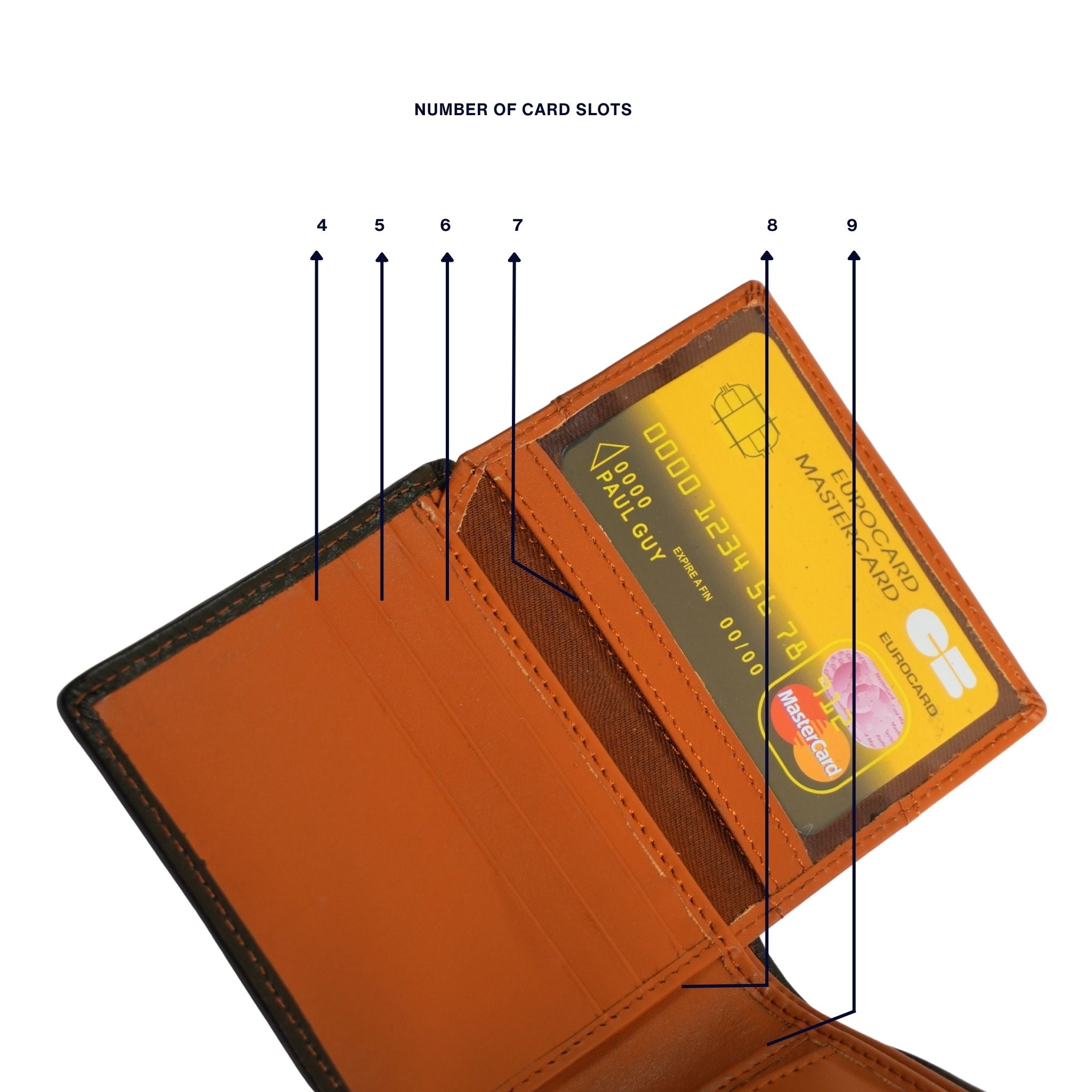 Bukaya Men’s Genuine Leather Bifold Wallet with 9 Card Slots and Coin Pocket