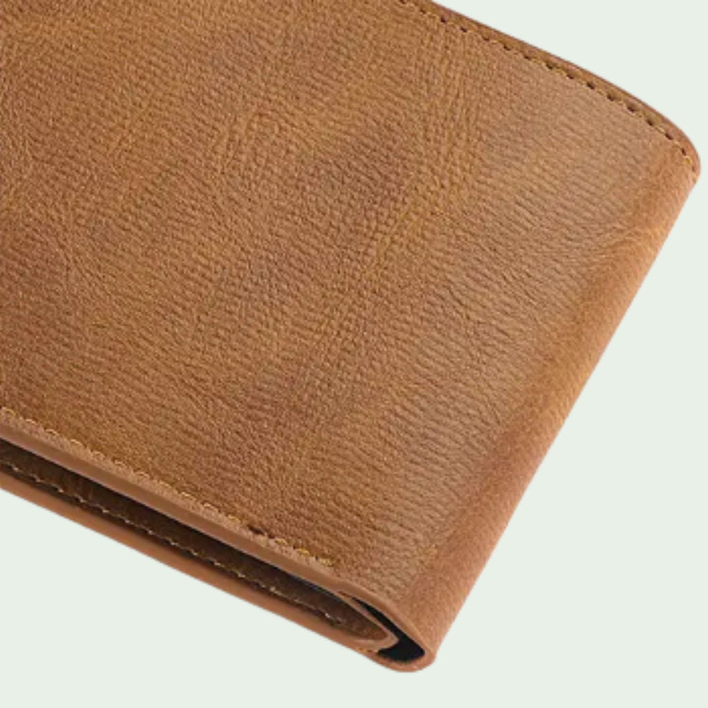 Bukaya Premium PU Leather Wallet – Mustard Brown